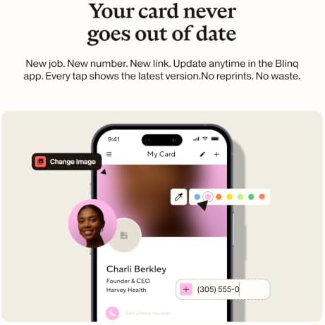 Blinq NFC Digital Business Card - Wristband - Tap to Share (Pink)
