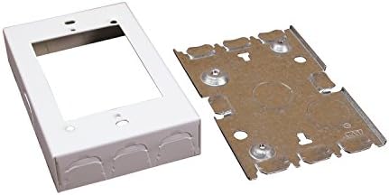 Legrand Wiremold BW2 Metal Raceway for Extending Power, 700 Series, 1 Gang Outlet Box, 1" Deep, White (1 Pack)