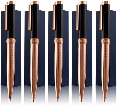 Ancolo Personalized Ballpoint Pens - Luxury Pens with 10 Black Ink Refill