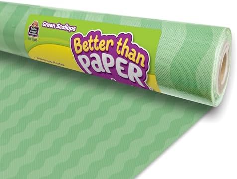 Teacher Created Resources Green Scallops Better Than Paper Bulletin Board Roll (TCR77622)