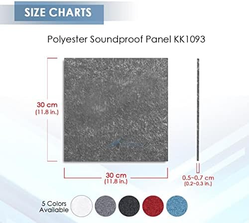 Arrowzoom 20-Pack Polyester Acoustic Panels 12x12 in White AZ1184