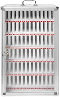 72 Slots Aluminum Alloy Pocket Chart Storage Cabinet,Cell Phones Storage Cabinet,Wall-Mounted with a Locked,Can be Carried by Hand