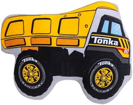 Northwest Hasbro Tonka Dumper Cloud Pillow, Plush Comfort for Kids Adults, Bedroom Playroom Decor, Spot Clean, 12 Inch
