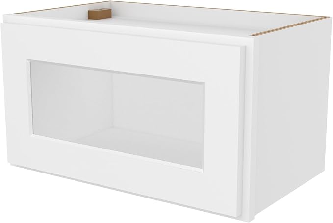 Furinno Shaker Wall Kitchen Cabinet, Glass Not Included, 1-Door, White | 12 D x 21 W x 12 H, Adjustable Hinges, Soft-Close Shaker-Style Door, Ready to Assemble, Plywood, for Pantry, Dining Room