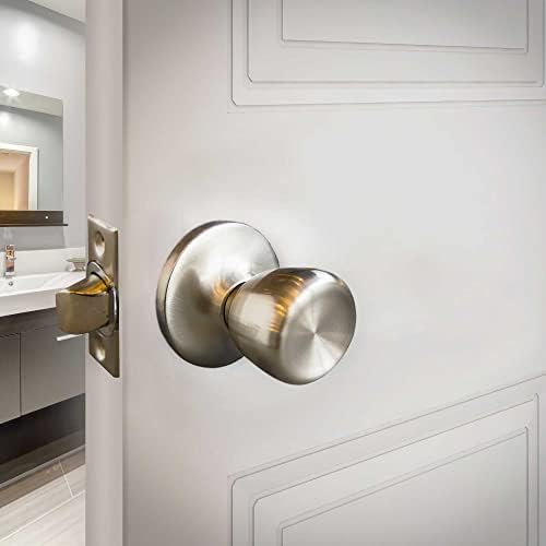 Design House 190723 Terrace 6-Way Universal Privacy Door Knob, Satin Nickel, Piece (Pack of 2)