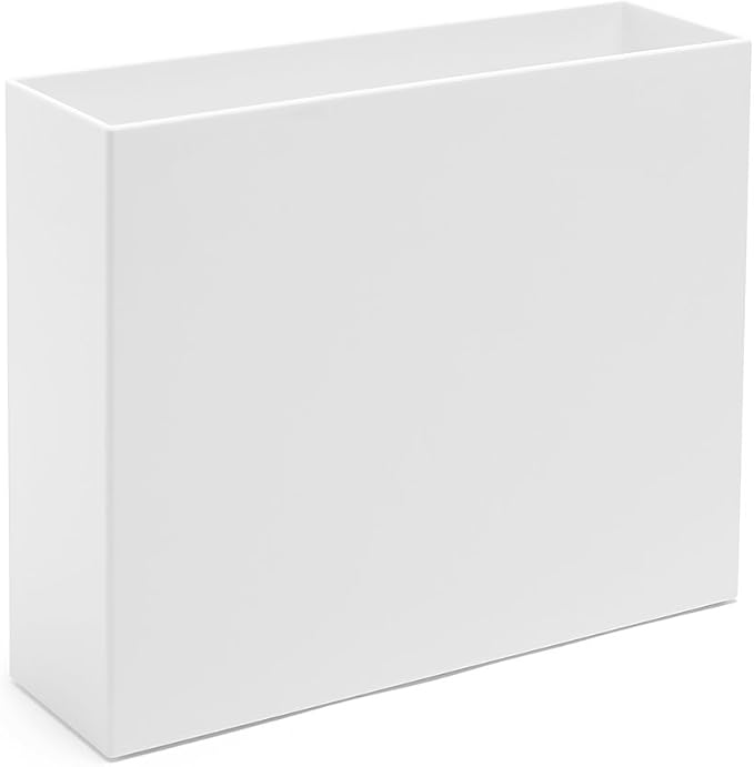 Poppin Hanging File Organizer - File Folder Organizer for Hanging Files, Open Top Design for Easy Access, Lacquer-Like Finish, Stylish Design, Ideal File Organizer for Desk (White)