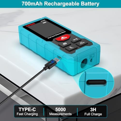 Kiprim LD120S Dual Laser Distance Meter,393ft/120m,Electronic Level,DIY