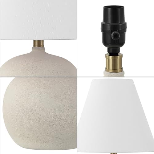 JONATHAN Y Asher 18.25" Gourd LED Table Lamp, Matte Cream, Set of 2