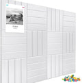 48" x 36" Large Felt Bulletin Board, Four-Stripe Warm White