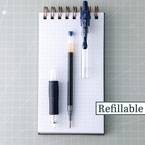 PILOT G2 Premium Retractable Rolling Ball Navy Gel Pens, 0.5mm, 12-Pack
