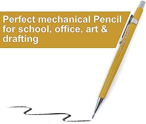 0.9mm Mechanical Pencils, HB #2, Yellow, 12 Count, Made in Korea
