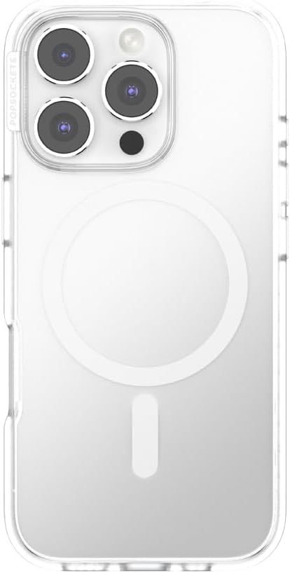 PopSockets iPhone 16 Pro Case Compatible with MagSafe, Phone Case for iPhone 16 Pro, Wireless Charging Compatible, Case Only - Clear