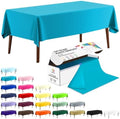 CXPSINC 54 Inch X 100 Feet Plastic Table Cover Roll Disposable Tablecloth with Slide Cutter for All Type/Shape Tables | Party, Banquet, Birthdays, Weddings(Turquoise, 100 Feet)
