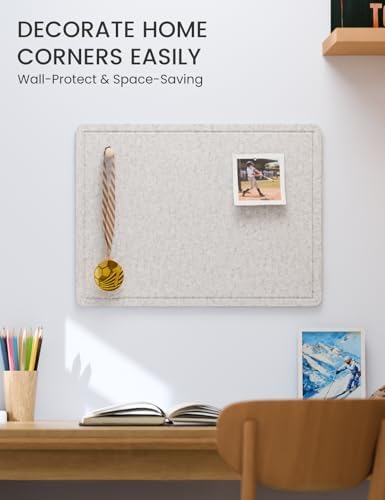 Fluxynara 23.6" x 17.1" Bulletin Board, Light Gray