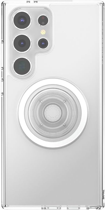 PopSockets Samsung Galaxy S24 Ultra Phone Case MagSafe- Clear | Compatible with MagSafe PopSockets, Drop Protection, Clear, Translucent, iPad, Removable, Popper