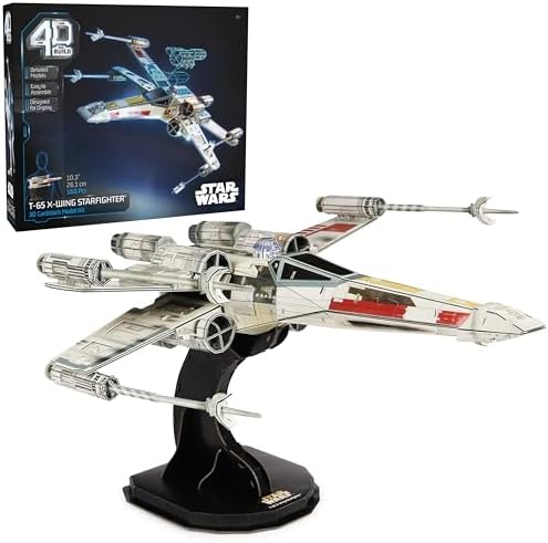 4D Build Star Wars T-65 X-Wing Starfighter 3D Puzzle Model Kit for Adults