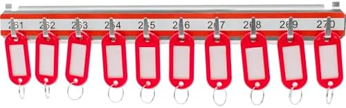 Barska Labeled Key Shelves with 201-300 Numbered Hooks for Key Cabinets