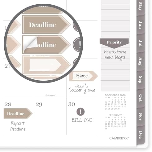 Mead Cambridge 2027 Planner, Weekly & Monthly, 5.5" x 8.5", Desert Grain (1845-200-27)