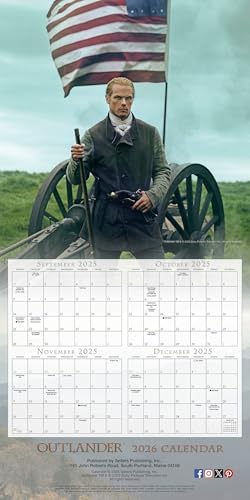 Outlander 2026 Wall Calendar, 12-Month Timeless Romance Calendar, 12" x 12", Monthly Calendar 2026 Planner with Large Grids for Office or Home