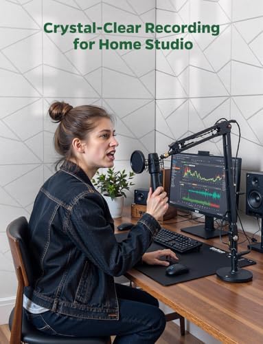 18 Pack Acoustic Wall Panels Sound Absorbing for Recording Studio Acoustical Treatments, White Cut-line Decorative Peel and Stick Sound Reducing Art Ceiling Tiles for Home Office Podcast Room