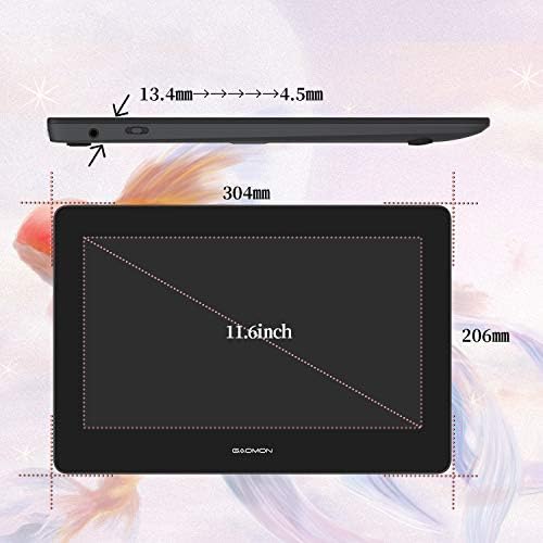 GAOMON PD1220 11.6" Drawing Tablet with Screen, 86% NTSC, Full Laminated