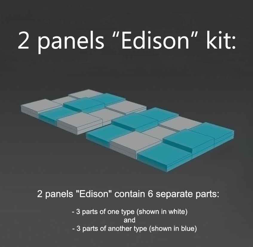 2 PACK — Acoustic Soundproofing Diffusion Panel | Acoustic Treatment for Recording Studio Home Office Podcast Living Room | Absorption - Reflection | Color Plates: (White, EDISON)