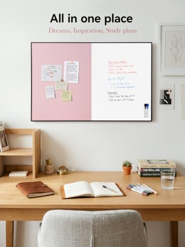 ARCOBIS Cork Board White Board Combo for Wall