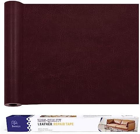 Leather Repair Patch Tape Kit, Self-Adhesive Leather & Vinyl Repair for Furniture, Couch, Sofa, Car Seats, Office Chair - 30inx16in