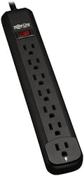 Eaton Tripp Lite PS725B Power Strip with Long 25ft Extension Cord, 7 Outlets, On/Off Switch, 15A Circuit Breaker, Under Desk & Wall Mount Option, UL Certified, Black, Lifetime Manufacturer's Warranty