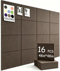 48" x 48" Cork Board Alternative, 16 Pack Felt Bulletin Board Tiles with 30 Adhesive Tabs Wall Push Pin Board for Office Classroom Bedroom Decor