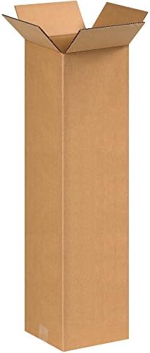 BOX USA 8x8x30 Tall Corrugated Boxes, Tall, 8L x 8W x 30H, Pack of 25 | Shipping, Packaging, Moving, Storage Box for Home or Business, Strong Wholesale Bulk Boxes