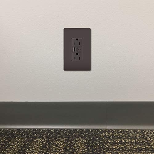 Legrand 15 Amp TR Spec Grade Outlet 6A USB Type A/C Brown 1 Pack