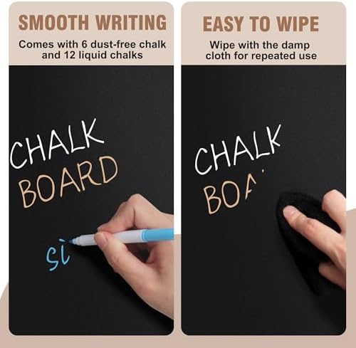 SELEAD Small Chalkboard Words Sign with Wooden Stand - 2 Pack 8x12 Inch