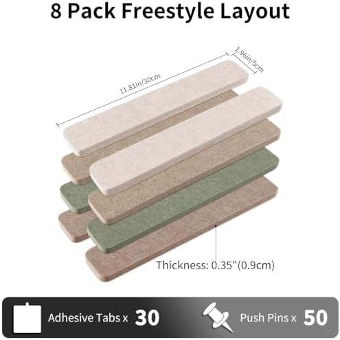 Mini Cork Board Strips for Walls, Small Corkboards for Wall