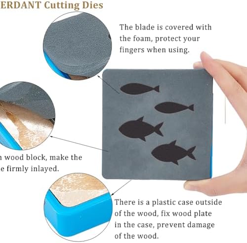 SUPERDANT Fish Pendant Leather Die Earrings Wooden Die Cutter Leathers Cutting Dies DIY Art Crafts Leathers Dies Cutter for Men Women Leather Making for Handmade Lover Gifts