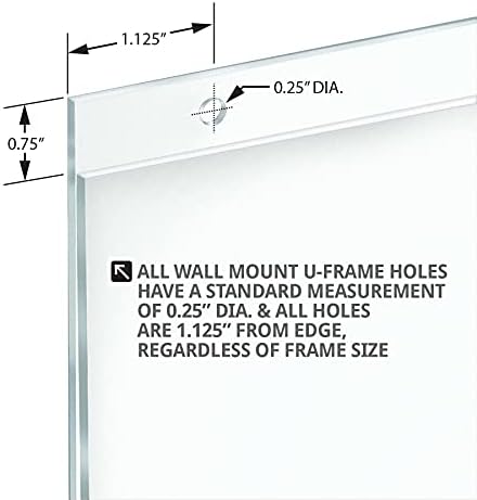 Azar 162712 9-Inch W by 12-Inch H Wall U-Frame, 10 Count