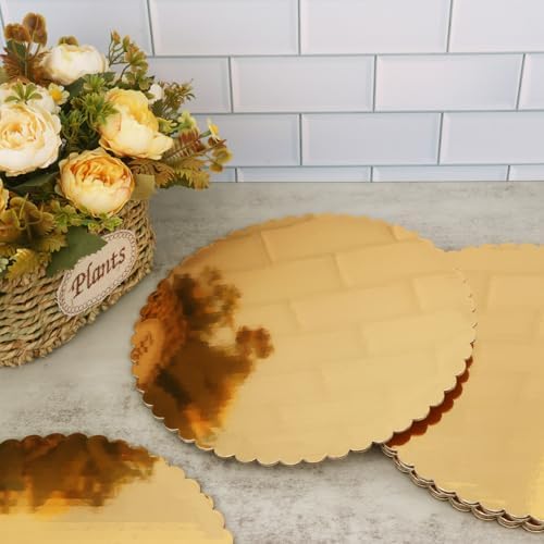 55 Pack 10 Inch Gold Cake Boards, Rounds Cake Cardboard