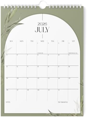 Karto Wall Calendar 2026-2027 8.5x11 in - Boho Greenery
