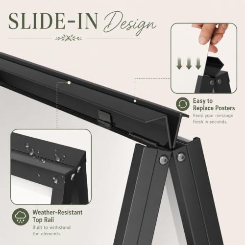 4 Pack A Frame Sign Holder-24x36 Inch, Frame Only
