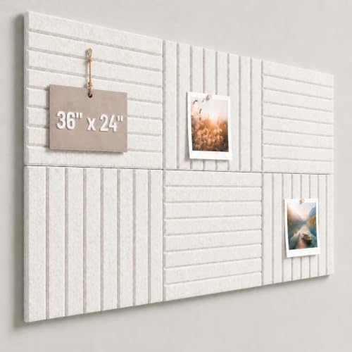 Stripe Felt Bulletin Board Tiles, Cork Board Alternative 24 x 36 in