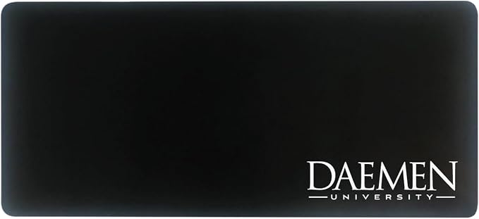 Daemen College Classic V1 Cloth Desk Mat, Durable Office Supplies, Non-Slip Base, Responsive Desk Pad with Smooth Cloth Surface, Black