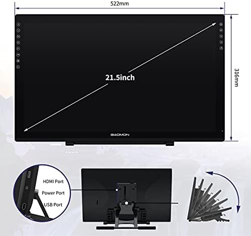 GAOMON PD2200 Drawing Tablet with Screen, 21.5", Full-Laminated, 130% sRGB