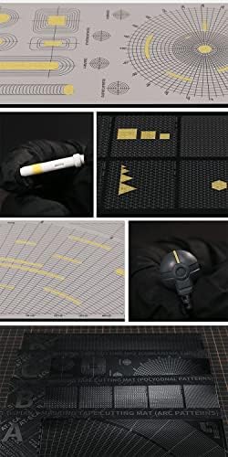 DSPIAE Masking Tape Cutting Mat Double Sided Design Model Building Tools Cutting Plate - Arc Shapped