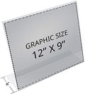 Azar Displays 112713 12" W x 9" H Horizontal L-Shaped Sign Holder (10 Pack)