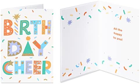 Papyrus Deluxe Boxed Birthday Card Assortment, Bright Birthday (4-Count)