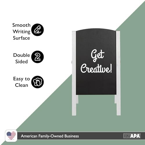 Ilyapa A Frame Chalk Board Easel Sign 20x30 in - Sandwich Signs Outdoor
