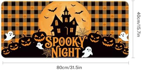 Britimes Large Mouse Pad, Mouse Pad, 31.5 x 15.7 Inch, Halloween Checkered