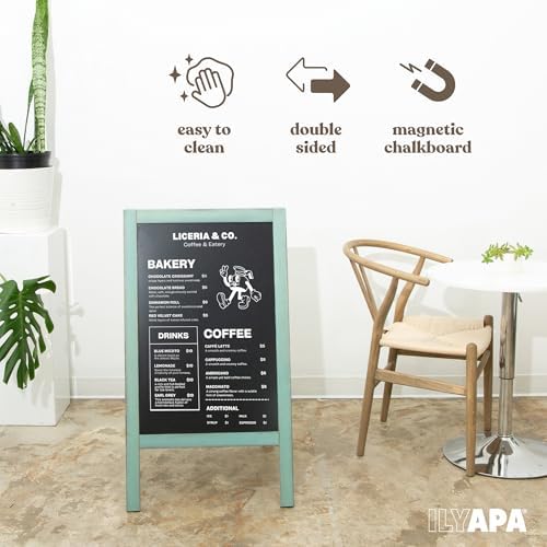 Ilyapa A Frame Chalk Board Easel Sign 40x20 in - Sandwich Signs Outdoor