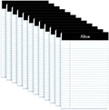 Alitte Legal Notepads 5x8, Pack of 12 - Perforated Narrow Ruled Writing Pad - Premium Thick Paper, No Ink Bleeding - Blank Legal Pads For Home, Office, School, Business - 50 Sheets Per Notebook