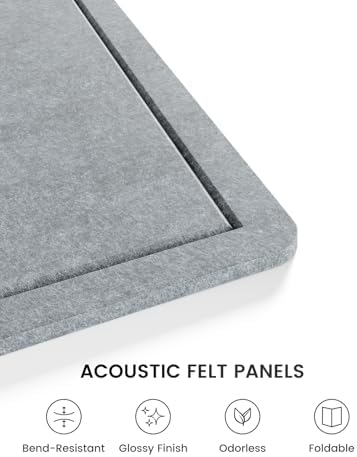 Fluxynara 35" x 17.1" Bulletin Board, Blue Gray
